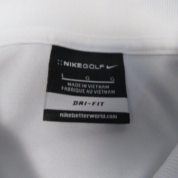 Nike Golf Mens Polo Large White Dri-Fit TGIF Fridays Spell Out Preppy Shirt - Picture 5 of 9
